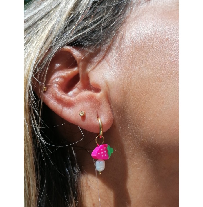 PENDIENTES CHIC STRAWBERRY GOLD