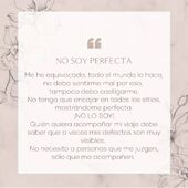 "No soy perfecta, ni quiero serlo" . . . #fraseinspiradora #frasemotivadora #frasesparacompartir